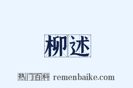 柳述是什么意思的图片